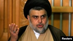  Moqtada al-Sadr shugaban Shiya wanda jam'iyyarsa ta samu rinjaye a zaben 'yan majalisar kasar Iraq da aka gudanar watan jiya