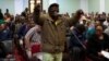 A man speaks as the Constitutional Review Committee hold public hearings regarding expropriation of land without compensation in Pietermaritzburg, South Africa, July 20, 2018. 