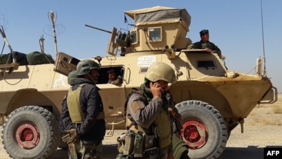 Forcat afgane të sigurisë gjatë luftimeve me talebanët në muajin maj
