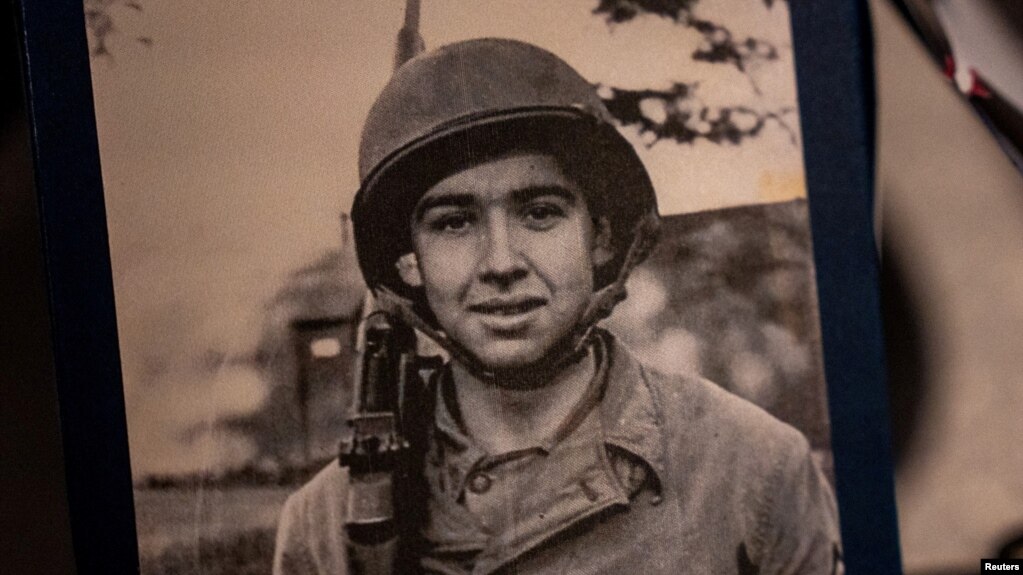 FILE - An old photograph of Jake Larson, a 101-year-old World War II U.S. veteran who participated in D-Day. (REUTERS/Dylan Bouscher)