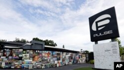 An outside view of the Pulse nightclub is seen before a news conference to introduce legislation that would designate the Pulse nightclub site as a national memorial, June 10, 2019, in Orlando, Florida.