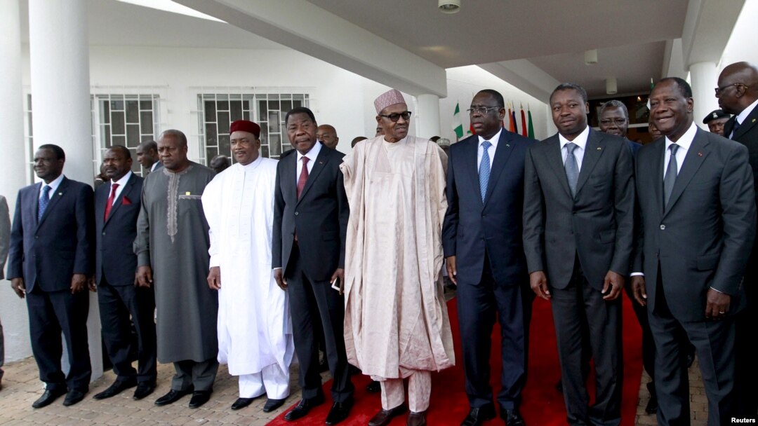 FILE - ECOWAS meeting in Abuja, Nigeria, Sept. 22, 2015. 