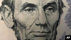 Wêneyek Abraham Lincoln li ser pereyê pênc dolarî