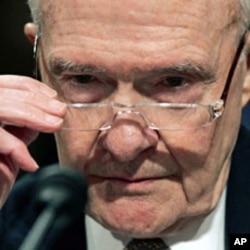 Former National Security Advisor Brent Scowcroft on Capitol Hill in Washington (2007 File photo)