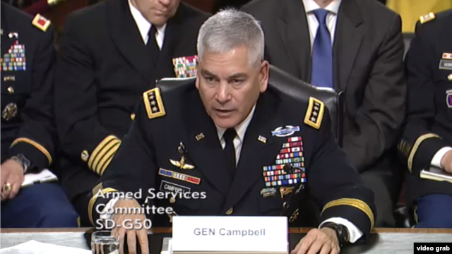 El General John F. Campbell testifica ante el Senado.