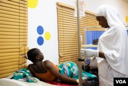 Radiya Rufai is being treated for pre-eclampsia in Kaduna, Nigeria. (Photo: Chika Oduah for VOA)