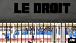 Les prisonniers de la prison de Makala à Kinshasa, le 18 décembre 2012.