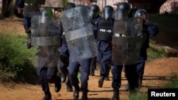 Liberian riot policeman in the capital Monrovia, (File photo).