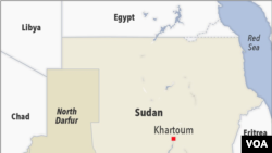 Ramani ya Sudan inaonyesha maeneo ya Kaskazini, Kusini na Darfur magharibi.