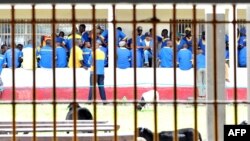 Les prisonniers de la prison de Kinshasa, le 18 décembre 2012.