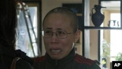 2010年諾貝爾和平獎得主劉曉波太太劉霞在家中接受美聯社記者訪問