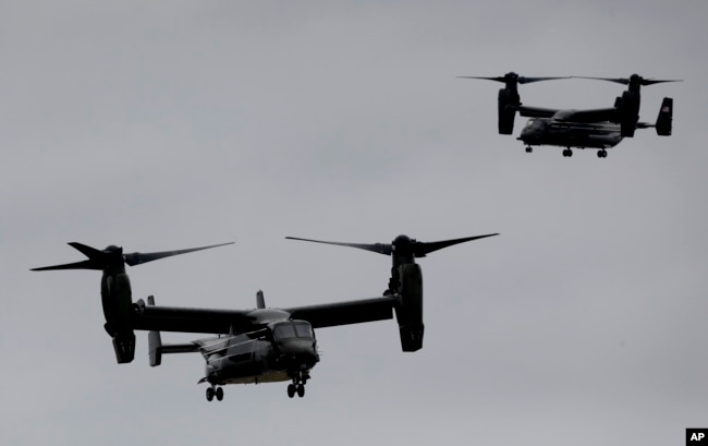 U.S. Army General Joseph Votel says, March 9, 2017, the V-22 Osprey aircraft was destroyed during a January raid targeting al-Qaida’s branch in Yemen. the aircraft was worth about $70 million.
