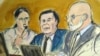 Imagen ilustrativa del juicio al narcotraficante mexicano Joaquín "El Chapo" Guzmán en un tribunal en Brooklyn, el jueves 7 de febrero de 2019.