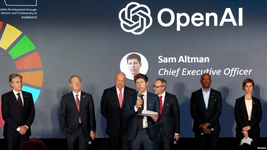 FILE - Open AI Chief Executive Officer Sam Altman speaks on the sidelines of the United Nations General Assembly in New York, Sept. 23, 2024. A U.S. judge on Tuesday denied Elon Musk's request to prevent OpenAI from becoming a for-profit business.