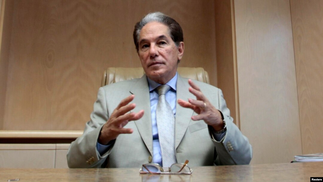 Former Tunisian Transport Minister Abderrahim Zouari speaks during an interview in Tunis, Oct. 8, 2014. 