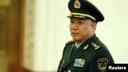 2014年3月10日，中国武警部队司令员王建平在北京开会