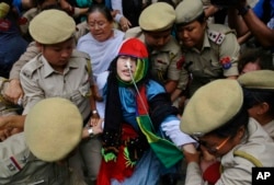 Activist Irom Sharmila is taken back to a hospital after a court appearance in Imphal, in the north-eastern state of Manipur, India, Aug. 9, 2016.