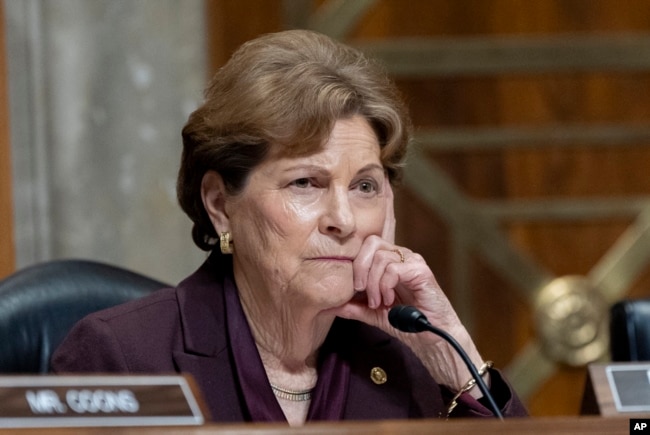 Sen. Jeanne Shaheen, a Democrat, listens during a Senate Foreign Relations Committee hearing at the Capitol in Washington, Jan. 15, 2025.