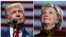 U.S. presidential candidates Donald Trump and Hillary Clinton attend campaign events in Hershey, Pennsylvania, Nov. 4, 2016 (L) and Pittsburgh, Pennsylvania, Oct. 22, 2016 in a combination of file photos. 