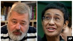 Nobel Barış Ödülü Rus gazeteci Dmitry Muratov ve Filipinli gazeteci Maria Ressa'ya verildi.