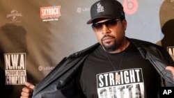 FILE - O'Shea Jackson, shown at a French premiere in August 2015, stars in 'Straight Outta Compton,' one of ten films nominated Tuesday for a Producers Guild Award.