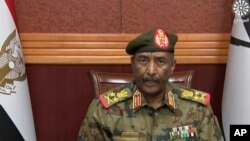 In this frame taken from video, the head of the military, Gen. Abdel-Fattah Burhan, announced in a televised address, that he was dissolving the country's ruling Sovereign Council, as well as the government led by Prime Minister Abdalla Hamdok, in Khartou