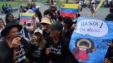 Trabajadores de diversos sectores marcharon en Caracas para exigir salarios justos, el 1 de mayo de 2024.