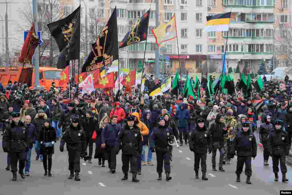 Moskva - Milli Birlik Günü yürüşü &nbsp;