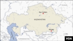 A map of Kazakhstan