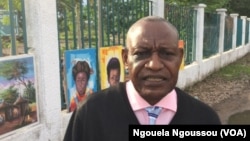 Loamba Moke, président de l'ADHUC, à Brazzaville, le 4 novembre 2016. (VOA/Ngouela Ngoussou)