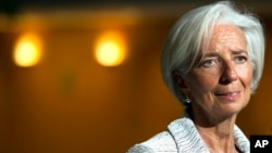 Direktur Pengelola Dana Moneter Internasional (IMF) Christine LaGarde dalam sebuah acara di Washington. (Foto: Dok)