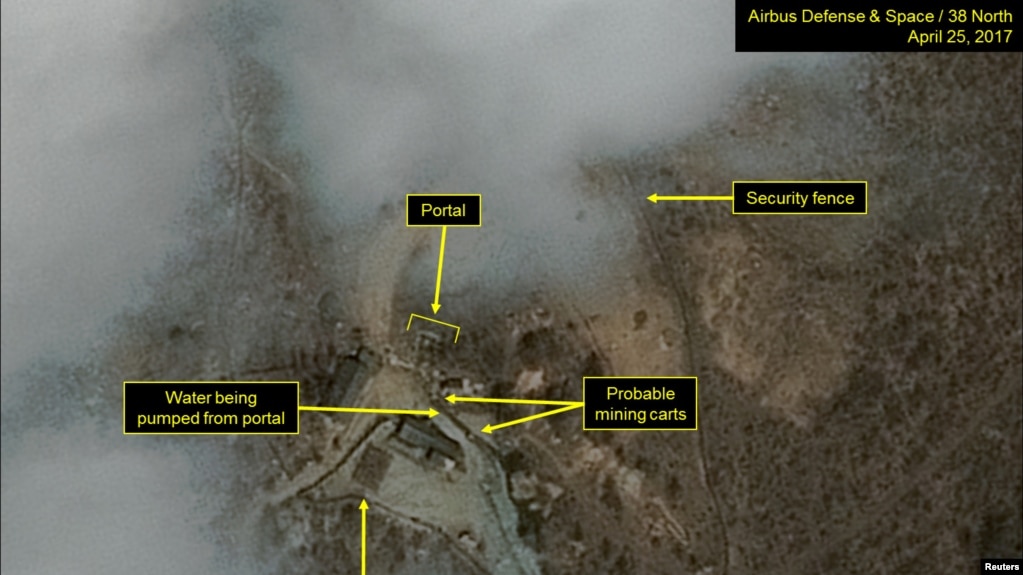 Khu vực thử nghiệm hạt nhân Punggye-ri của Triều Tiên.