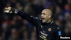 Le gardien international nigérian de Wolverhampton Carl Ikeme, 18 février 2017.