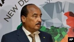 Le président Mohamed Ould Abdel Aziz de la Mauritanie à New Delhi, en Inde, 28 octobre 2015. 
