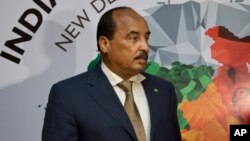 L'ex président Mohamed Ould Abdel Aziz de la Mauritanie à New Delhi, en Inde, le 28 octobre 2015. (AP Photo/Saurabh Das)
