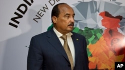 Le président Mohamed Ould Abdel Aziz de la Mauritanie à New Delhi, en Inde, 28 octobre 2015. 