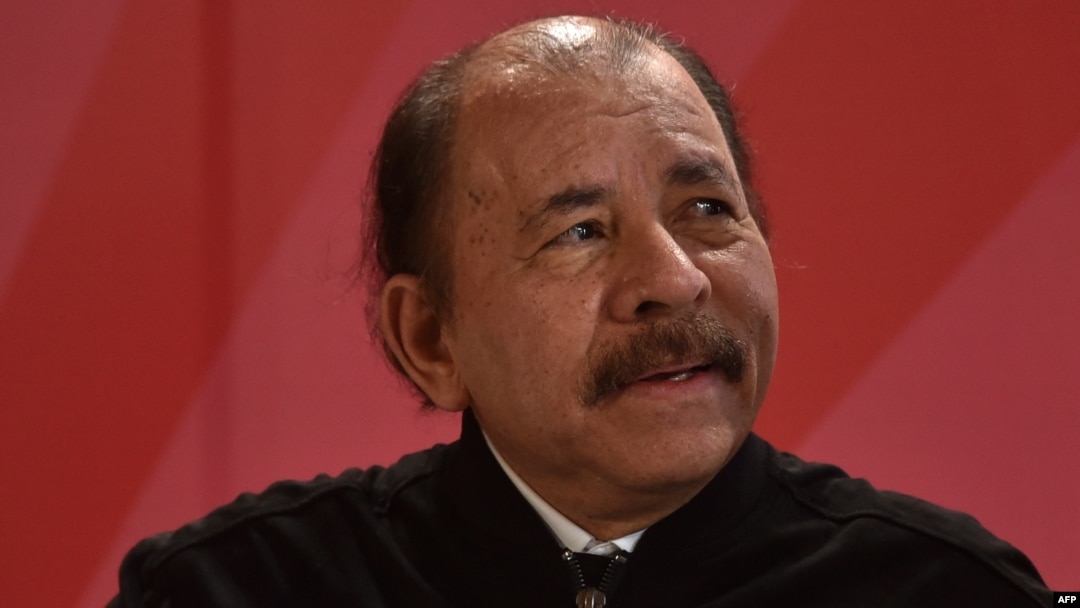 Presiden Nikaragua Daniel Ortega dalam KTT ke-XX ALBA-TCP di Havana, Kuba, 14 Desember 2021. 
