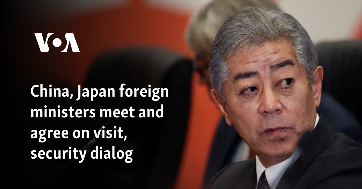 China, Japan foreign ministers meet and agree on visit, security dialog