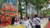 Cambodians celebrate Visak Bochea Day at Oudong Mountain in Kandal province, Cambodia, Wednesday May 10, 2017. (Hean Socheata/VOA Khmer)