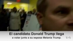 Donald Trump vota junto a su esposa Melania