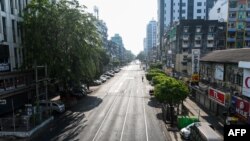 ရန်ကုန်မြို့ရှိ လမ်းတနေရာ (ဧပြီ ၁၀၊ ၂၀၂၀)
