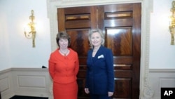 Hillary Clinton i Catherine Ashton nakon sastanka u Državnom tajništvu