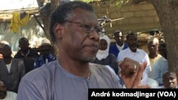 Mahamat Nour Ibedou, secrétaire général de la Convention tchadienne de défense des droits humains (CTDDH), le 28 janvier 2019. (VOA/André kodmadjingar)