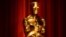 An Oscar statue is seen during the nominations announcements for the 88th Academy Awards in Beverly Hills, California, Jan. 14, 2016.