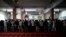 Muslims pray inside the Greek-Arabic educational cultural center at Moschato suburb in Athens May 24, 2013. 