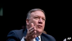 Mike Pompeo, prochain Secrétaire d'Etat devant le Sénat américain, Washington, le 13 février 2018