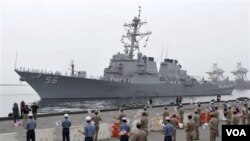 Angkatan Laut Korea Selatan saat melakukan latihan bersama dengan AL Amerika.