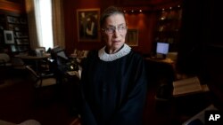 Associate Justice Ruth Bader Ginsburg at the Supreme Court in Washington, July 24, 2013