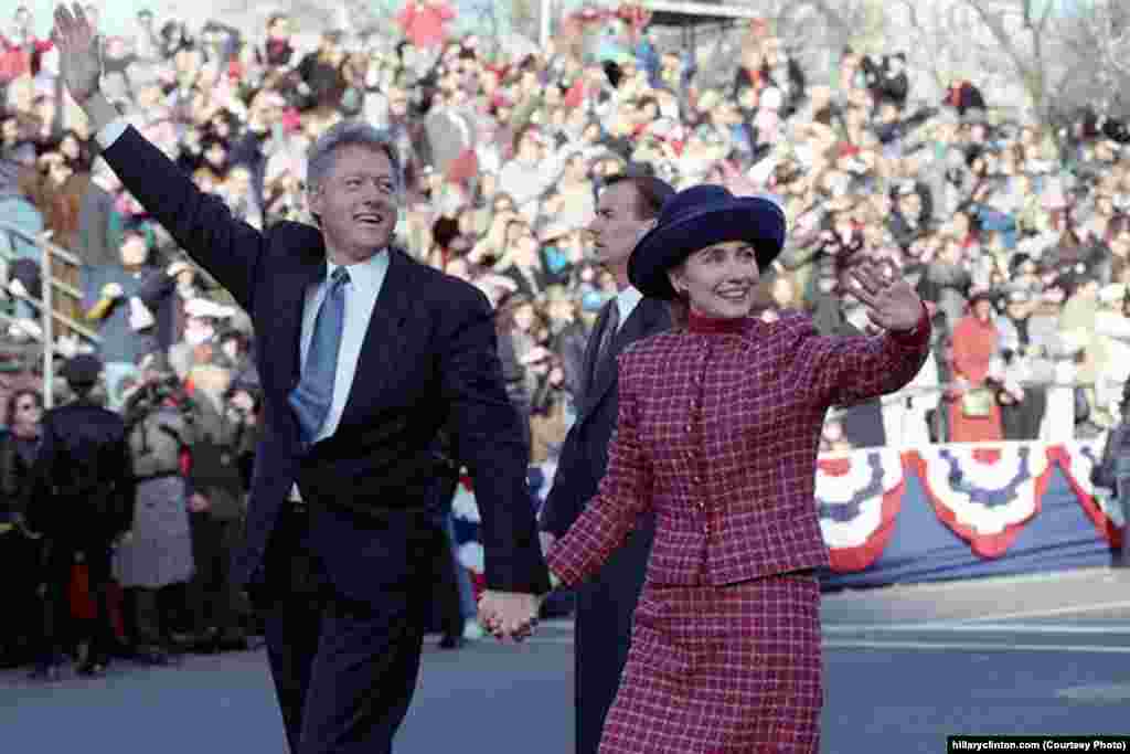Bill Clinton was elected president in 1992 and re-elected in 1996. (hillaryclinton.com)