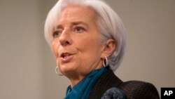 International Monetary Fund (IMF) Managing Director Christine Lagarde speaks at the Council on Foreign Relations in Washington, Jan. 15, 2015.